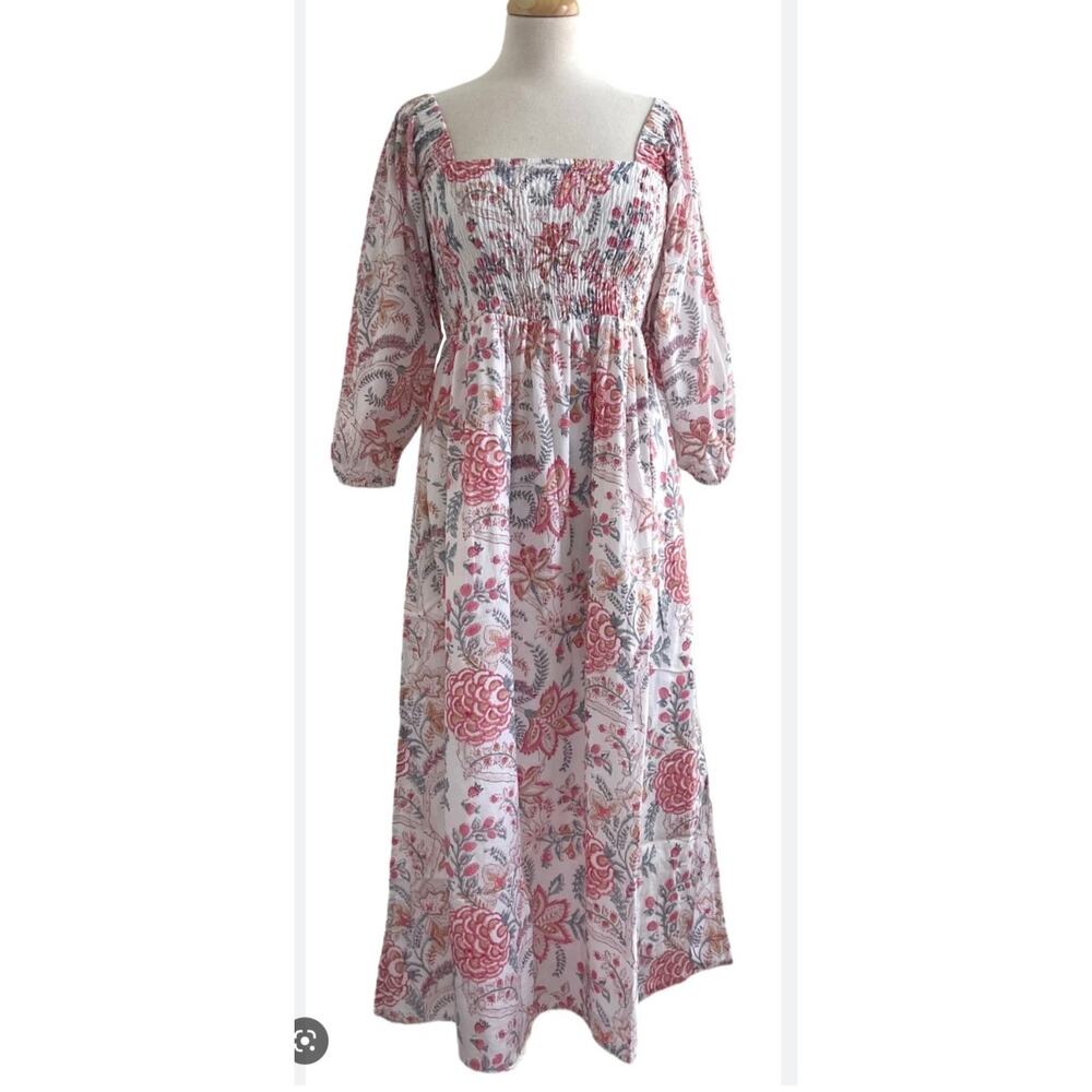 Madison Mathews The Sophie MIDI Dress in Strawberry Pink